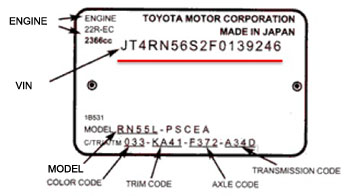 vin lookup toyota vin lookup toyota